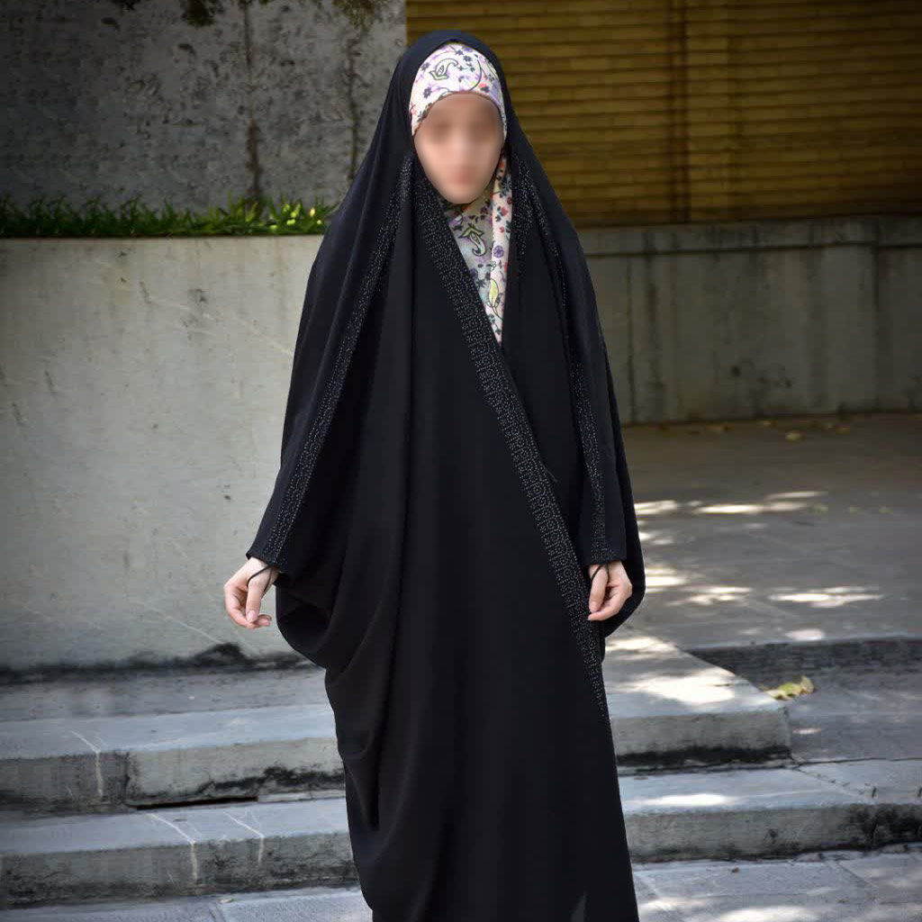 چادر عبایی جده مدل پر نگین (چادر عربی) - Image 2