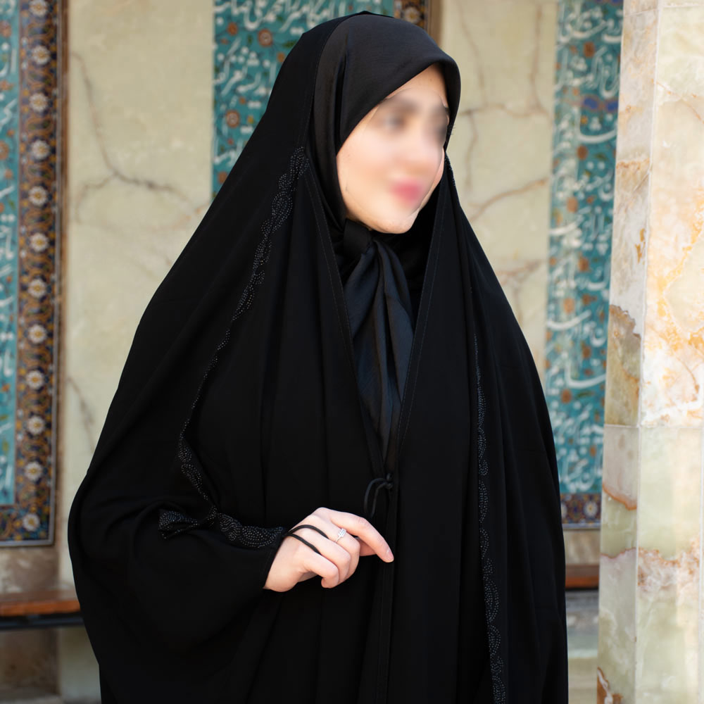 چادر عبایی جده مدل کم نگین (چادر عربی) - Image 2